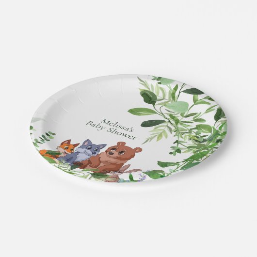 Babywaldfreunde Gründessert Pappteller (Schrägansicht)