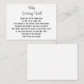 Babywaschbecken Babydusche Mini-Karten Begleitkarte (Vorne/Hinten)