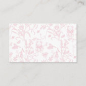 Babywaschdusche Mädchen-Wickelkarte Begleitkarte (Rückseite)