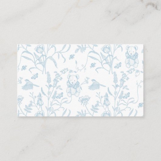 Babywaschdusche mit Windschutzscheibe Begleitkarte (Rückseite)