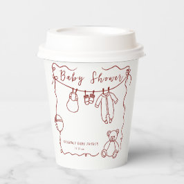 Babywäsche Babydusche Pappbecher