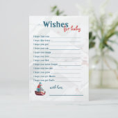 Babywaschkarte für das Aquarellboot RSVP Karte (Stehend Vorderseite)