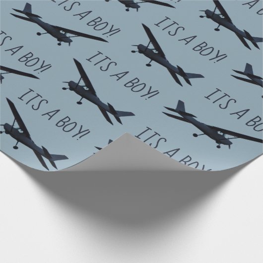 Babywaschpapier für Flugzeuge Geschenkpapier (Ecke)