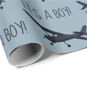 Babywaschpapier für Flugzeuge Geschenkpapier (Rolleneckpunkt)