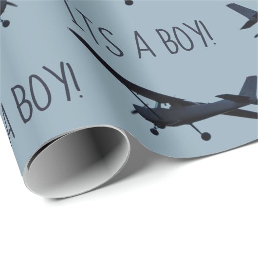 Babywaschpapier für Flugzeuge Geschenkpapier (Rolleneckpunkt)