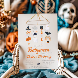 BabyWeen Halloween Ghost Mobile Baby Shower Einladung