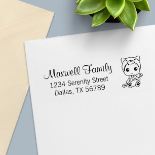 Babyweißkatzenkostüm Familienadresse Permastempel