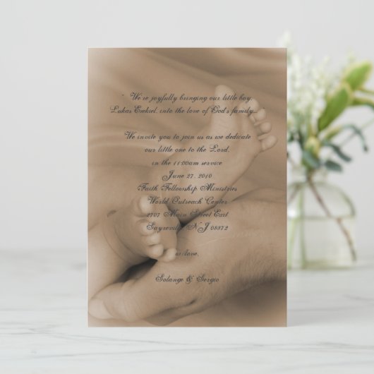 Babywidmung Einladung (Stehend Vorderseite)