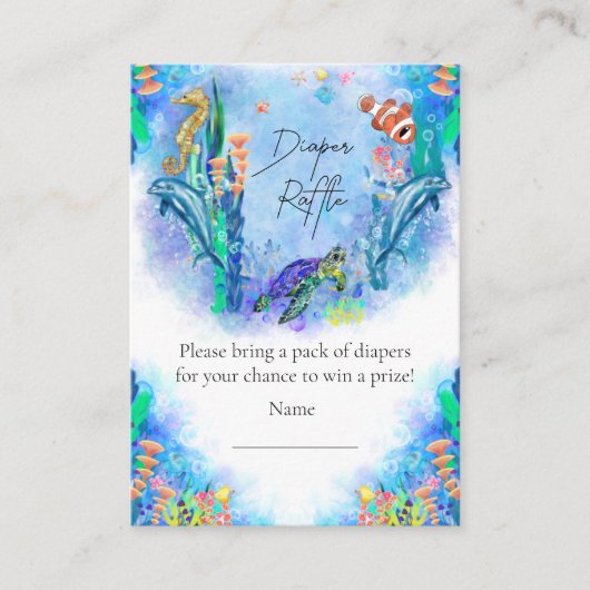 Babywindeln für Meerestiere Begleitkarte (Vorderseite)