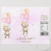 Babywrapper für Girl Bear-Babydusche Flyer (Vorne)