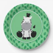 BabyZebra der Safari-Tier-| Pappteller (Vorderseite)
