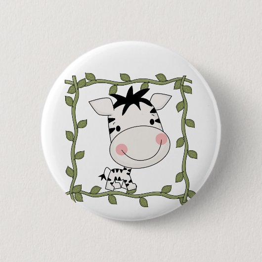 Babyzebra-T-Shirts und Geschenke Button (Vorderseite)
