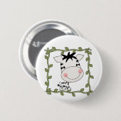 Babyzebra-T-Shirts und Geschenke Button (Vorne & Hinten)