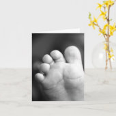 Babyzehen Karte (Gelbe Blume)