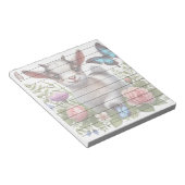 Babyziege mit bunten Schmetterlingen und Blume Notizblock (angewinkelt)