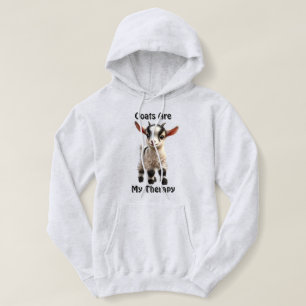 Babyziege mit flauschigem Fell und strahlendem Aus Hoodie