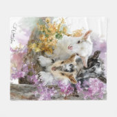 Babyziegen im Herbst 7 Fleecedecke (Vorderseite (Horizontal))