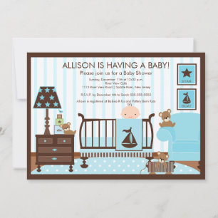 Babyzimmer Babydusche Einladung