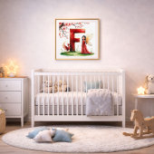Babyzimmer Brief F Fee Floral Poster