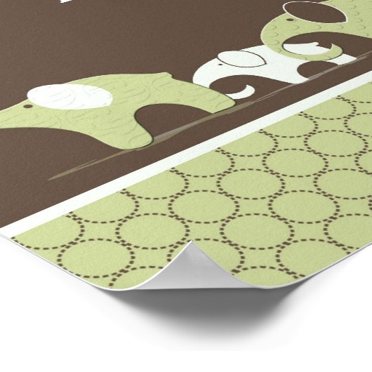 Babyzimmer Elephant Poster (Ecke)