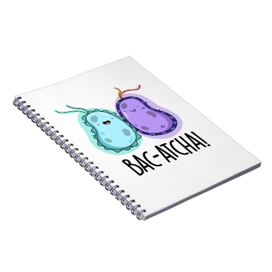 Bac-atcha Funny Bacteria Pun Notizblock (Rechte Seite)