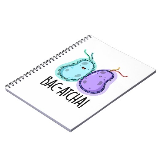 Bac-atcha Funny Bacteria Pun Notizblock (Linke Seite)