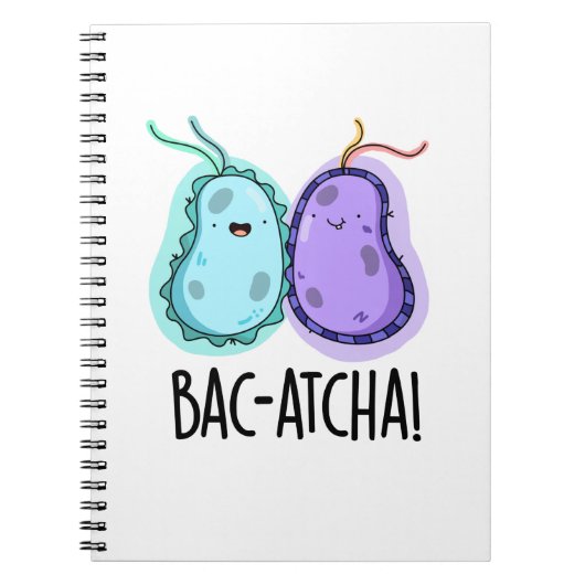 Bac-atcha Funny Bacteria Pun Notizblock (Vorderseite)