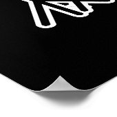 Bac Beat Funny Drummer Bacteria Pun Dark BG Poster (Ecke)