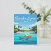 Bacalar-Lagune Mexiko Postkarte (Stehend Vorderseite)