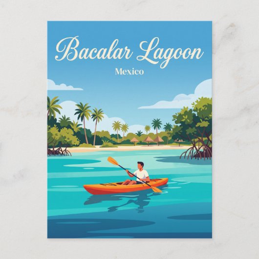 Bacalar-Lagune Mexiko Postkarte (Vorderseite)