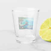 Bacalar-Lagune Mexiko Schnapsglas (Rückseite)