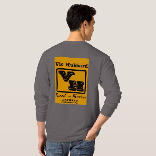 BACC Vic Hubbard lange Hülse dunkelgrau T-Shirt (Schwarz voll)