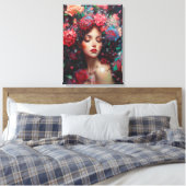 Baccara-Rose Leinwanddruck (Insitu (Schlafzimmer))