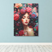 Baccara-Rose Leinwanddruck (Insitu (Holzboden))