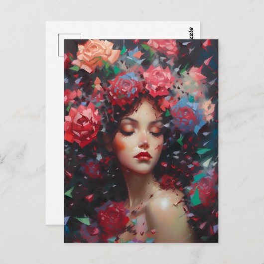 Baccara-Rose Postkarte (Vorne/Hinten)