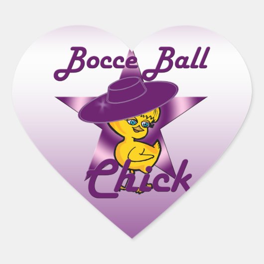 Bacce Ball Chick #9 Herz-Aufkleber (Vorderseite)