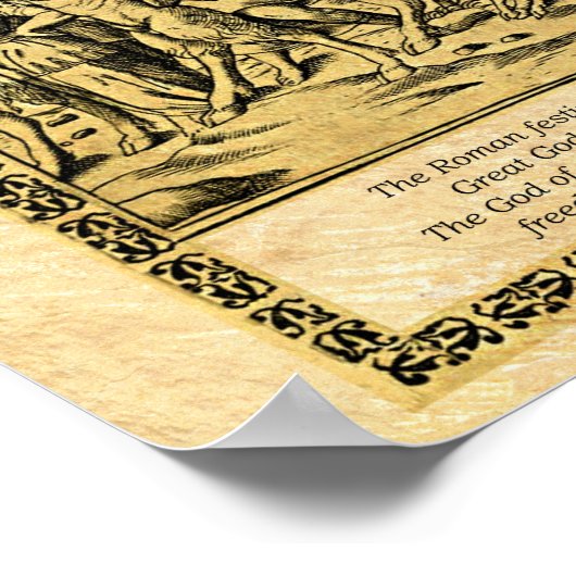 BACCHANALIA, Gott Bacchus Poster (Ecke)