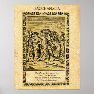 BACCHANALIA, Gott Bacchus Poster