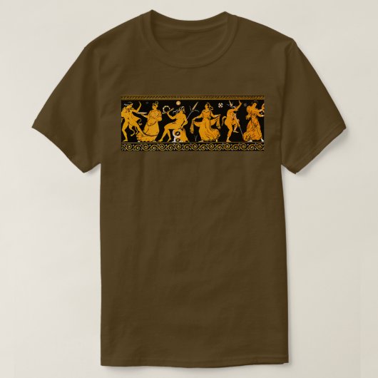 Bacchanalia Greek Vase Attic Red figure T-Shirt (Design vorne)