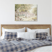 Bacchanalia (Pen, Tinte und Tupfer) Leinwanddruck (Insitu (Schlafzimmer))