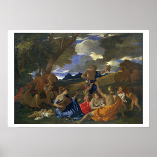 Bacchanalian Szene (Öl auf Leinwand) Poster