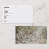 Bacchanalien (Stift, Tinte u. w/c) Visitenkarte (Vorne/Hinten)