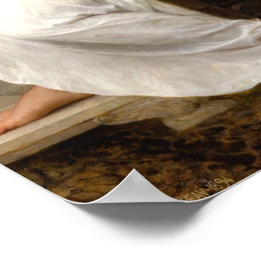 Bacchante von William Bouguereau Poster (Ecke)