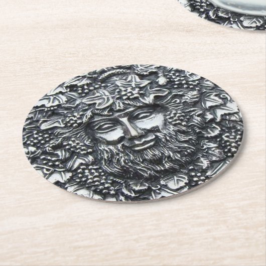 Bacchus 1 runder pappuntersetzer (Angewinkelt)