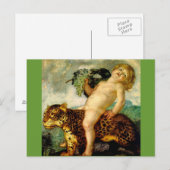 Bacchus beim Leoparden Postkarte (Vorne/Hinten)