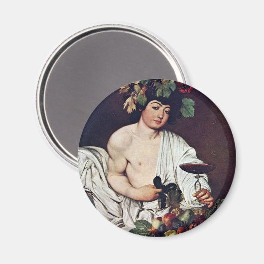 Bacchus by Michelangelo Merisi Da Caravaggio Magnet (Vorderseite/Rückseite)