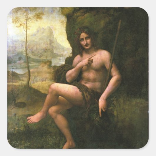 Bacchus, c.1695 (Öl auf Leinwand) Quadratischer Aufkleber (Vorderseite)