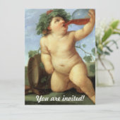 Bacchus-Cocktail-Party Einladung trinken (Stehend Vorderseite)