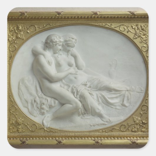 Bacchus comforting Ariadne, 1793 Quadratischer Aufkleber (Vorderseite)