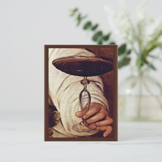 Bacchus, Detail von Michelangelo Merisi Da Caravag Postkarte (Stehend Vorderseite)